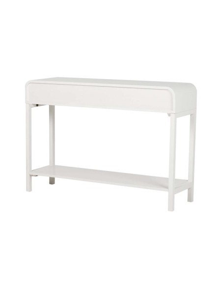 Consola Madera Pino Blanco/Dorado