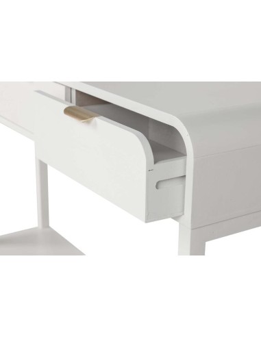 Consola Madera Pino Blanco/Dorado