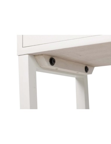 Consola Madera Pino Blanco/Dorado