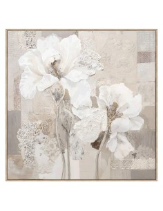 Cuadro en Lienzo de Flor Blanca