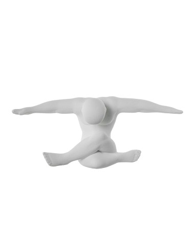 Figura Cerámica Atleta Blanco