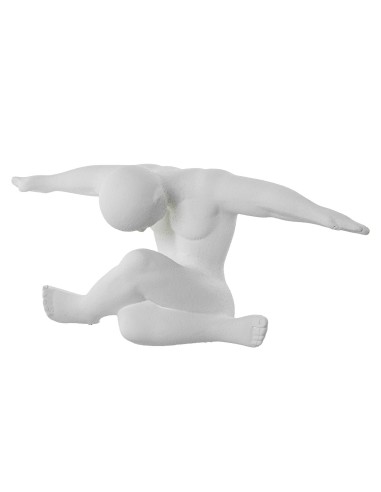 Figura Cerámica Atleta Blanco
