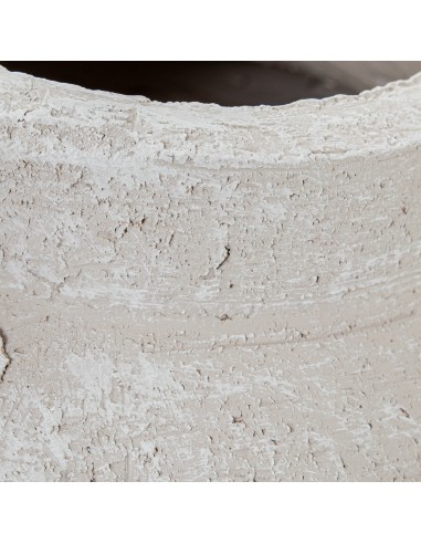 Jarrón de Cerámica Blanco con Asa