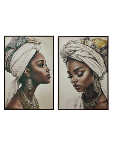 Cuadro Velvet Mujer Africana