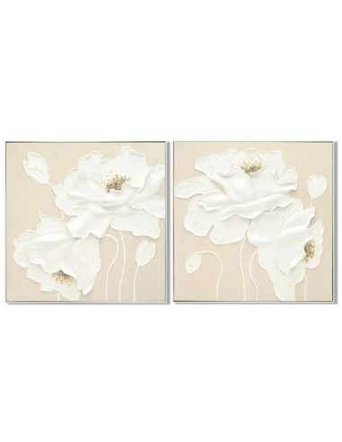 Cuadro en Lienzo Pintado a Mano con Flores