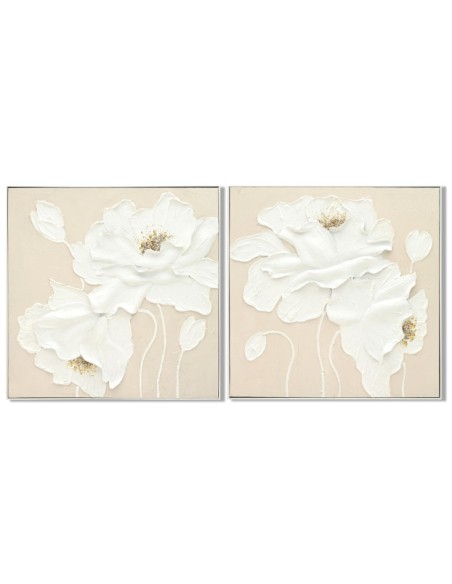 Cuadro en Lienzo Pintado a Mano con Flores