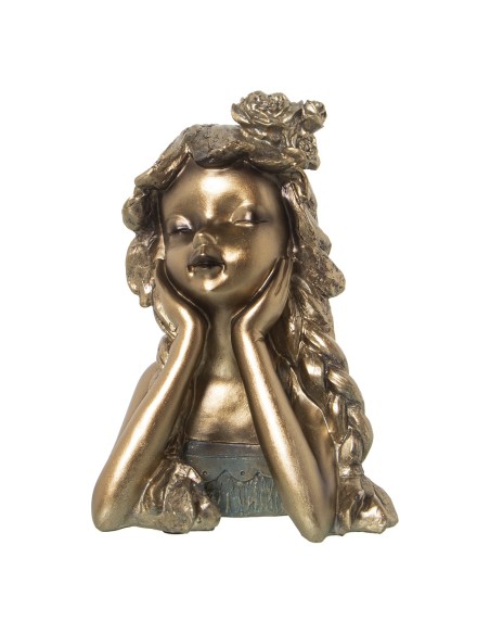 Figura de Resina Niña Color Dorado