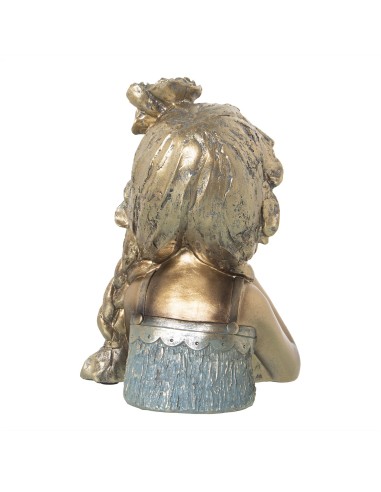 Figura de Resina Niña Color Dorado