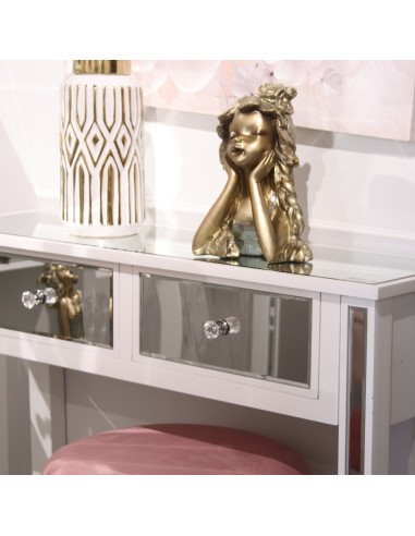 Figura de Resina Niña Color Dorado