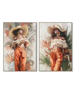 Cuadro en Lienzo con Diseño de Chica con Sombrero