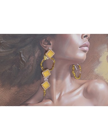 Cuadro en Lienzo con Diseño de Chica con Sombrero