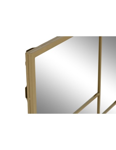 Espejo de Hierro Cristal Color Dorado