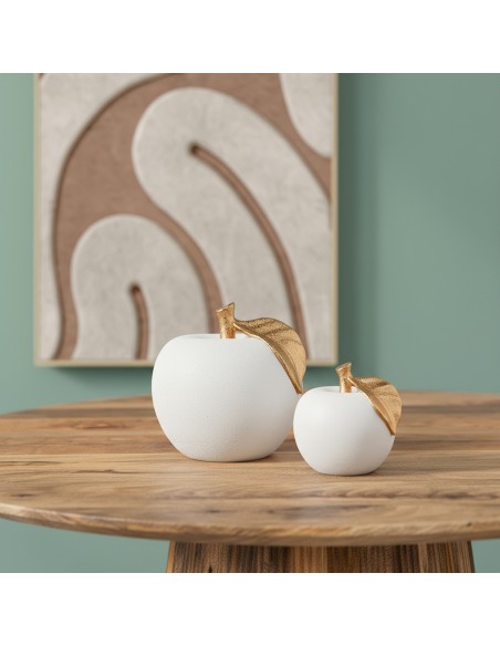 Figura de Cerámica con Diseño de Manzana