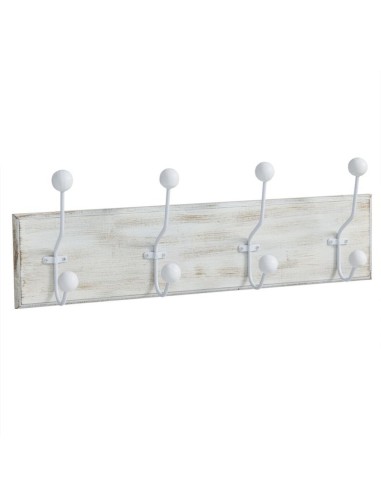 Perchero de Madera con Cuatro Colgadores Naturales