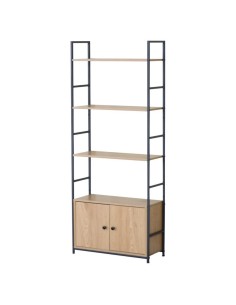 Estantería de Metal con Cajón de Madera 2