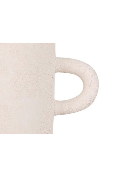 Jarrón de Cerámica Beige con Asas