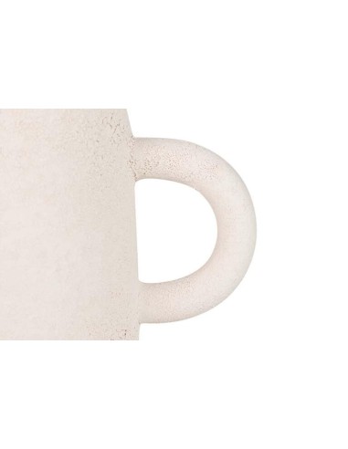 Jarrón de Cerámica Beige con Asas