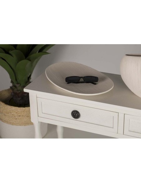 Centro de Mesa de Cerámica en Beige