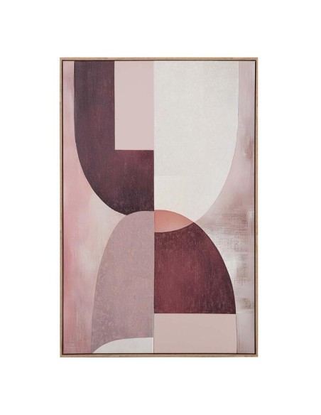 Cuadro en Lienzo con Diseño Abstracto Rosado