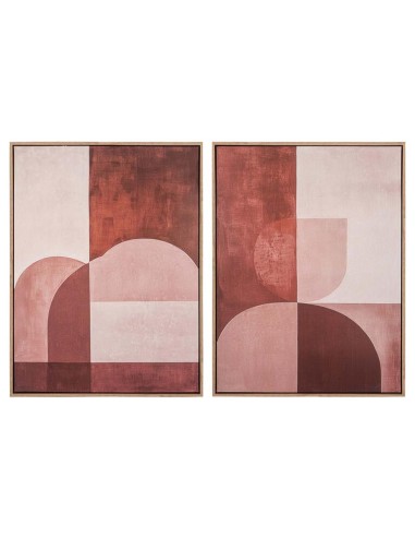 Cuadro en Lienzo con Diseño Abstracto Rosado