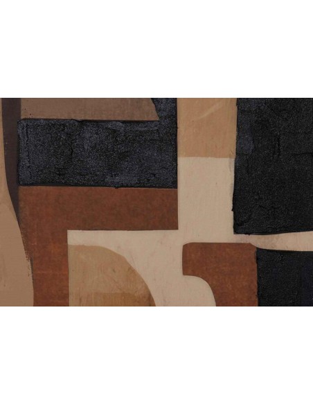Cuadro en Lienzo con Diseño Abstracto Marrón