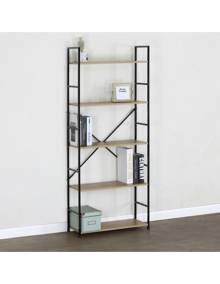 Estantería de Metal con Cinco Estantes Ancha