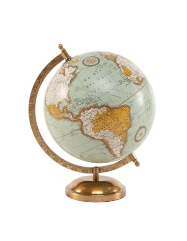 Bola del Mundo Pie de Metal Vintage