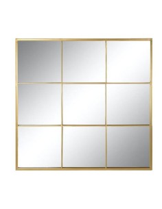 Espejo de Metal Forma Ventana Dorado