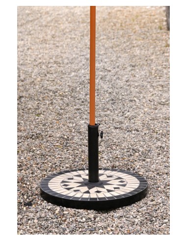 Base de Parasol de Gres y Inox con Detalles en...