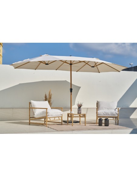 Parasol de Acero y Poliéster Doble