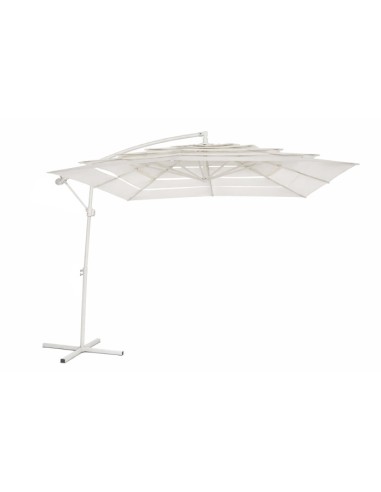 Parasol de Acero y Poliéster Blanco