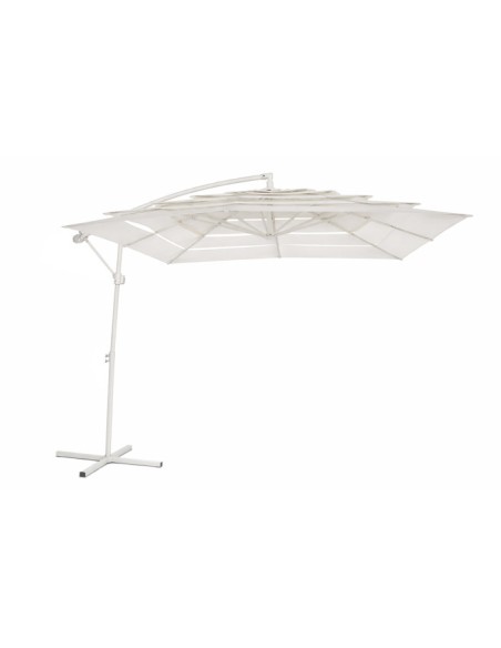 Parasol de Acero y Poliéster Blanco