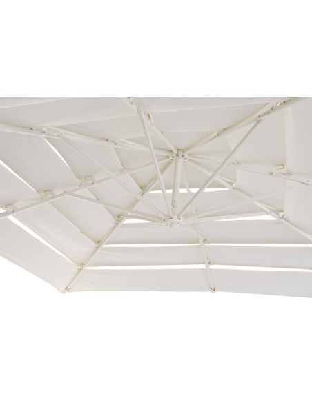 Parasol de Acero y Poliéster Blanco