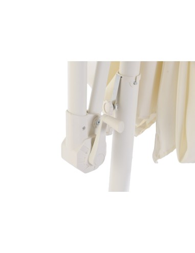 Parasol de Acero y Poliéster Blanco