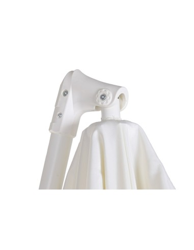 Parasol de Acero y Poliéster Blanco
