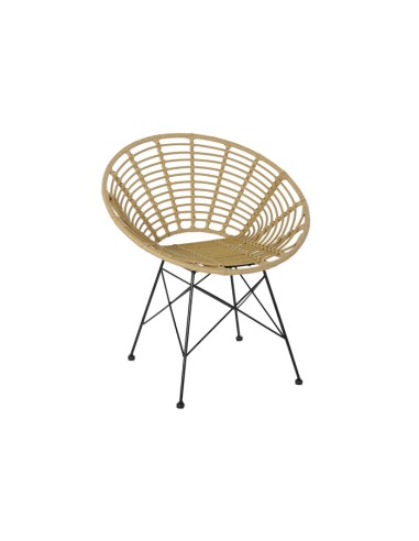 Silla de Ratán Sintético y Hierro Galvanizado