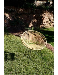 Silla de Ratán Sintético y Hierro Galvanizado 2