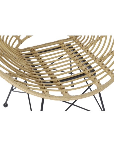 Silla de Ratán Sintético y Hierro Galvanizado