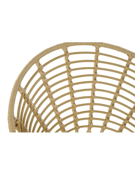 Silla de Ratán Sintético y Hierro Galvanizado