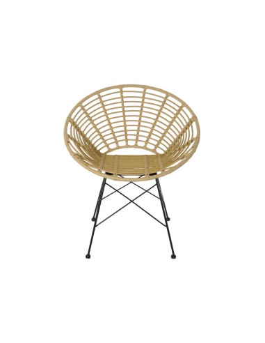 Silla de Ratán Sintético y Hierro Galvanizado