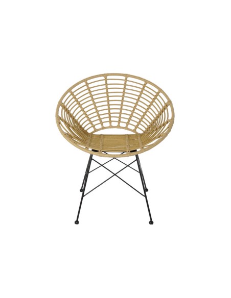 Silla de Ratán Sintético y Hierro Galvanizado
