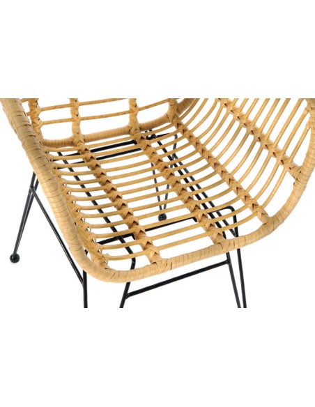 Silla de Ratán Sintético y Metal