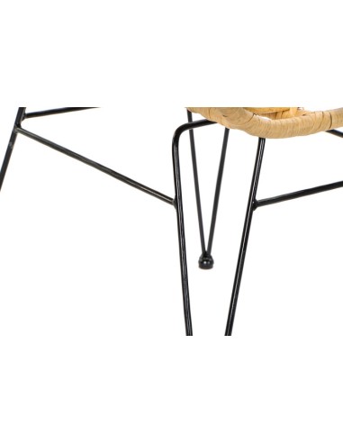 Silla de Ratán Sintético y Metal