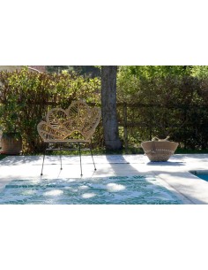 Silla de Ratán Sintético con Diseño de Hoja 2