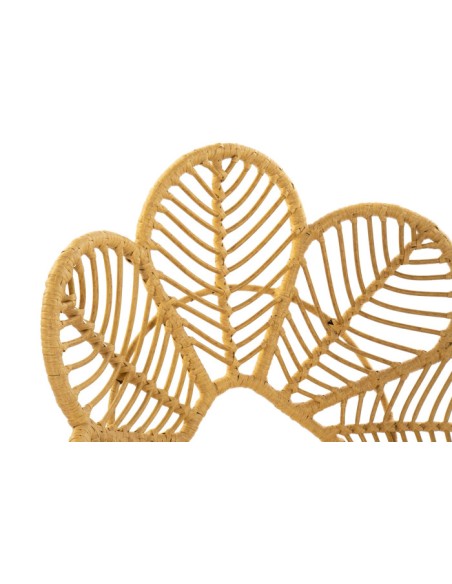 Silla de Ratán Sintético con Diseño de Hoja