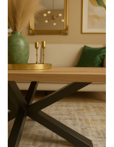 Mesa de centro melamina patas de metal