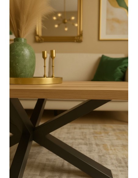 Mesa de centro melamina patas de metal