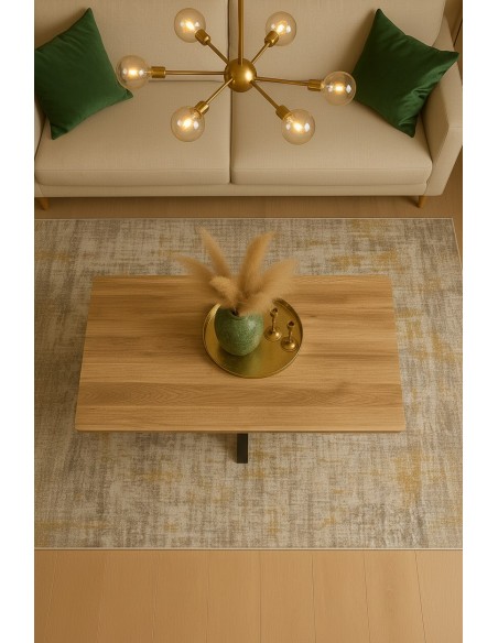 Mesa de centro melamina patas de metal