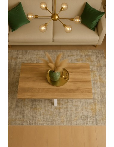 Mesa de centro melamina patas de metal