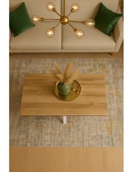 Mesa de centro melamina patas de metal